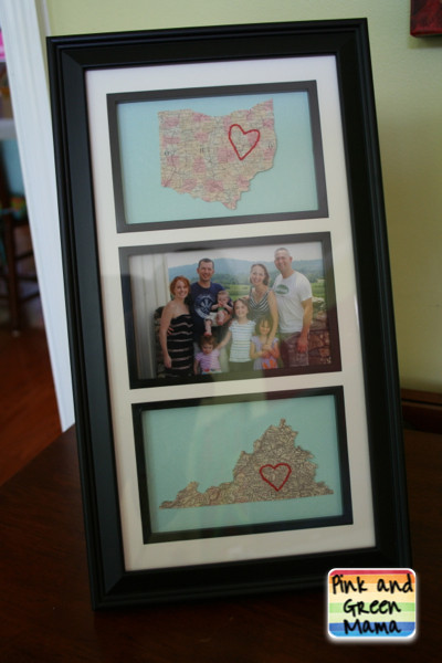 Best ideas about DIY Going Away Gifts
. Save or Pin Pink and Green Mama Homemade Gift Embroidered Map Now.
