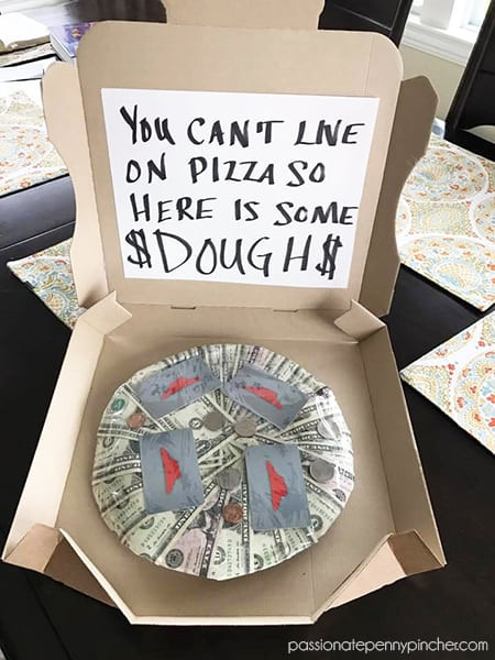 Best ideas about DIY Graduation Gifts
. Save or Pin DIY Graduation Gift with Money Pizza Box Idea Now.