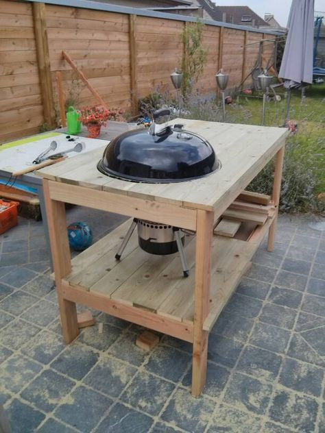 Best ideas about DIY Grilling Table
. Save or Pin Tafel voor de Weber Mastertouch bbq Now.