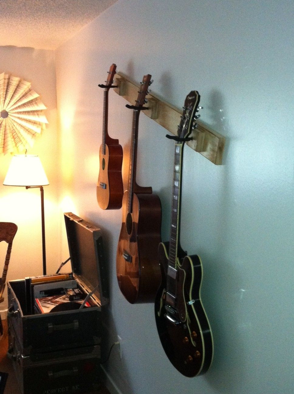 Best ideas about DIY Guitar Wall Mount
. Save or Pin Wall Mount Guitar Rack Different cause it slants Now.
