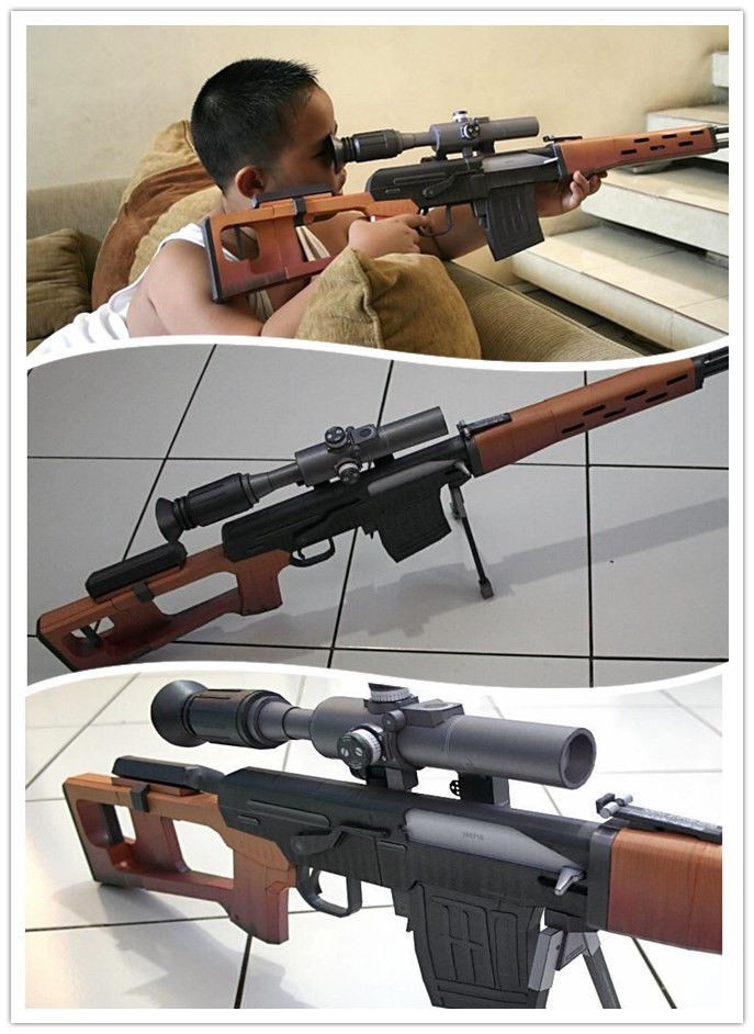 Best ideas about DIY Gun Kit
. Save or Pin 1 1 Scale Sniper Rifle SVD Gun Firearm Weapon DIY Sheet Now.