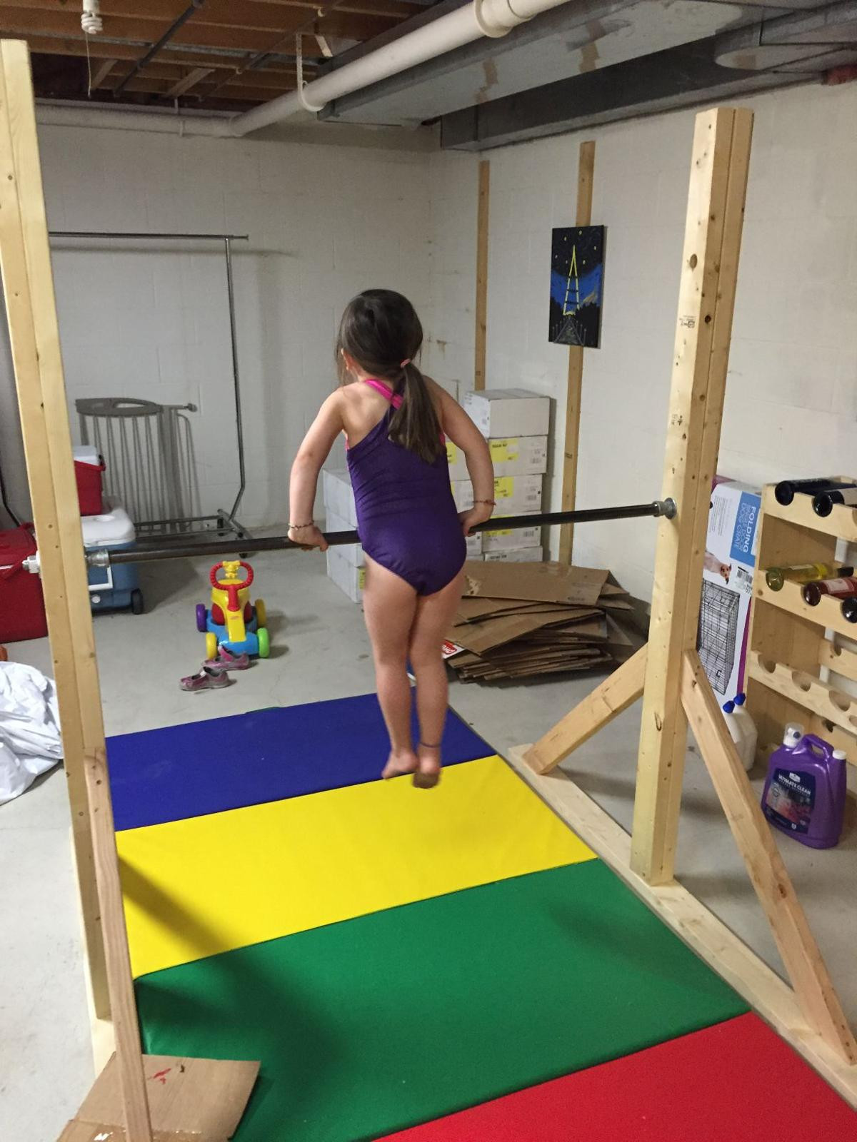 Best ideas about DIY Gymnastics Bar
. Save or Pin Dad tackles home gymnastics project s unexpected Now.