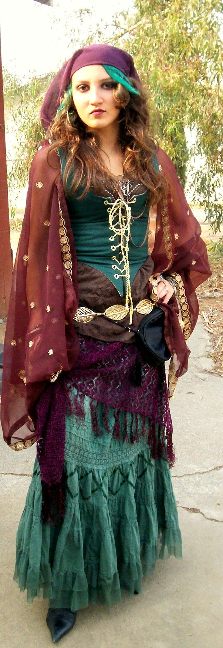 Best ideas about DIY Gypsy Costume
. Save or Pin DIY Gypsy Corset top skirt scarf belt shawl purse Now.