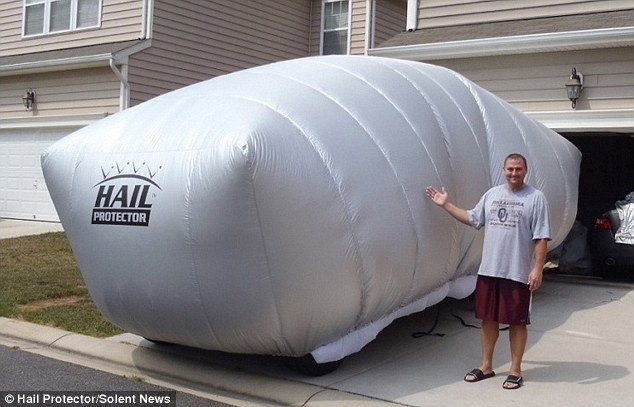 Best ideas about DIY Hail Car Cover
. Save or Pin Bouncy castle car cover inflates to protect vehicles Now.