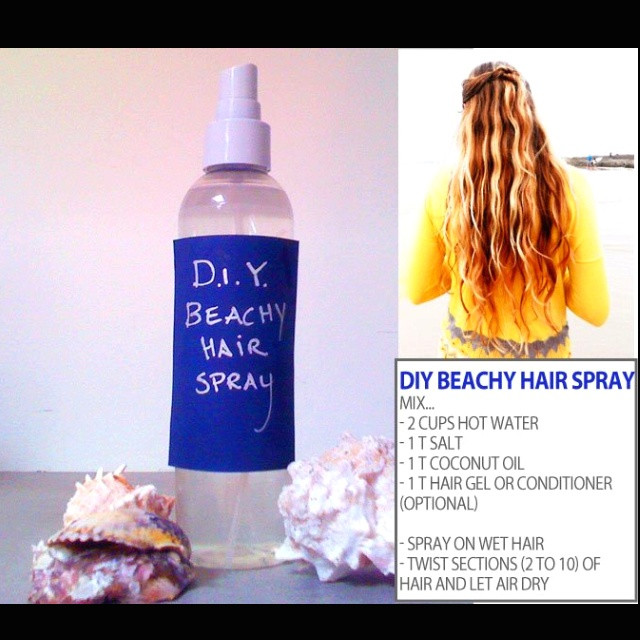 Best ideas about DIY Hair Spray
. Save or Pin DIY beach hair spray Hair and Make up Pinterest Now.