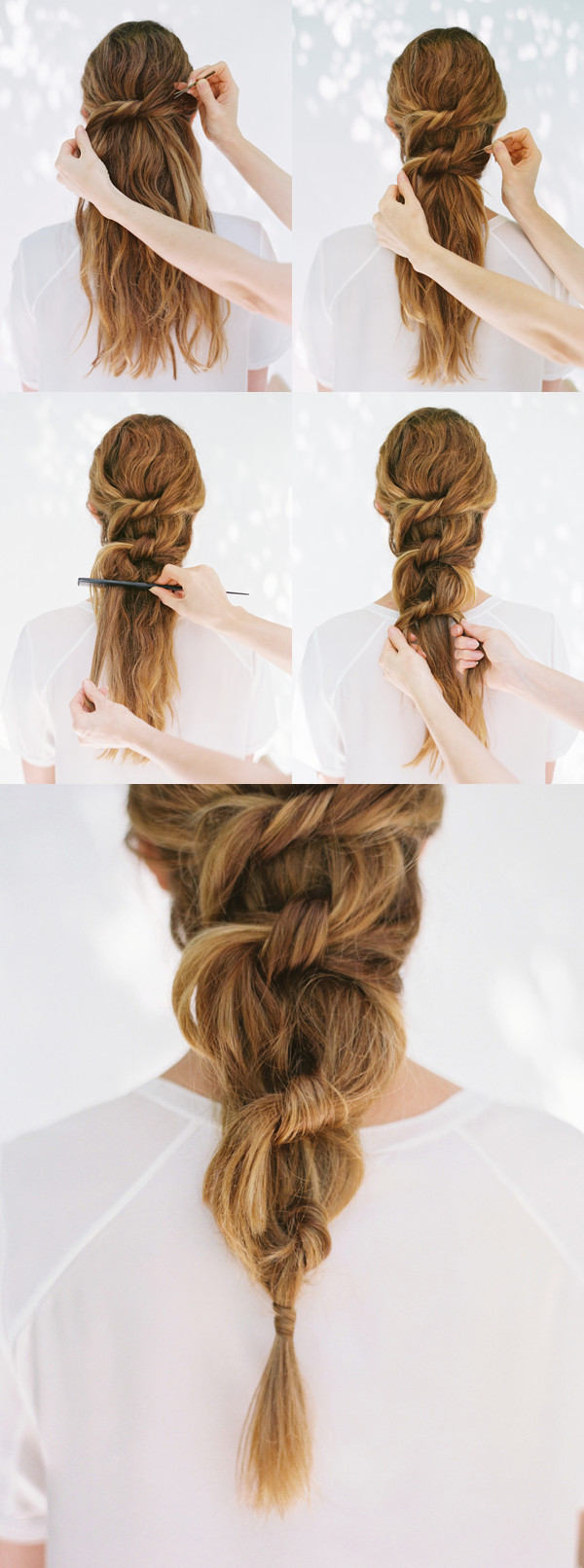 Best ideas about DIY Haircut For Long Hair
. Save or Pin DIY Knot Ponytail DIY Weddings Now.