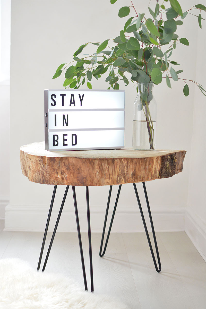 Best ideas about DIY Hairpin Legs
. Save or Pin DIY tree slice hairpin table Now.