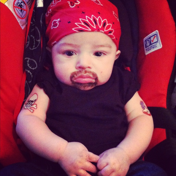 Best ideas about DIY Halloween Costume For Baby
. Save or Pin My son s first Halloween Biker boy baby boy costume Now.