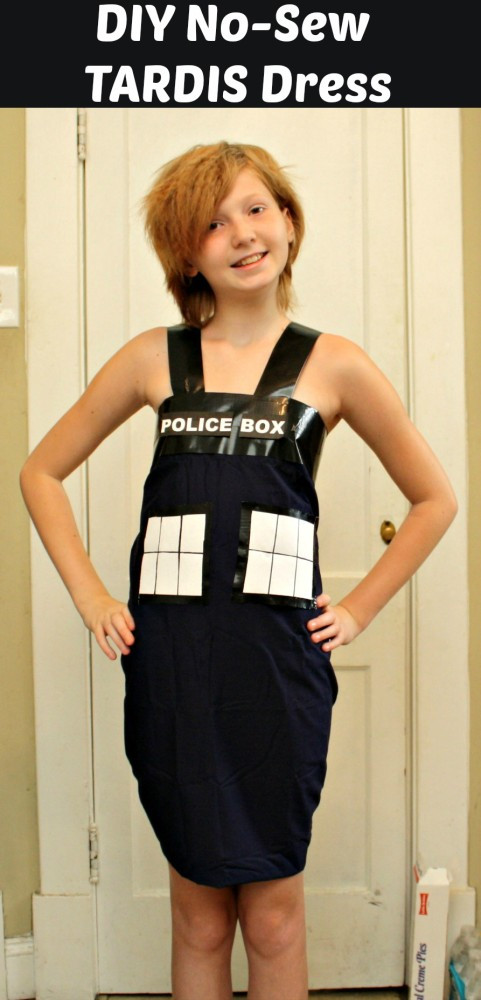 Best ideas about DIY Halloween Costumes For 11 Year Olds
. Save or Pin DIY Tardis Costume From Dr Who No Sew Slap Dash Mom Now.