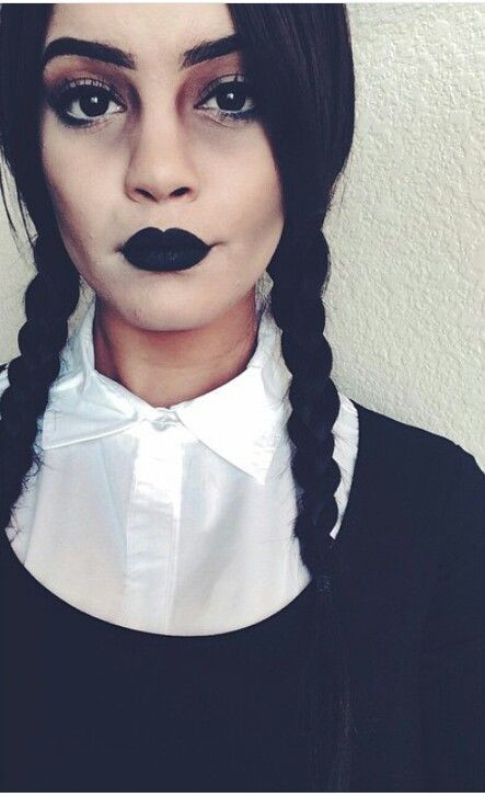 Best ideas about DIY Halloween Costumes For Women
. Save or Pin Wednesday Addams Halloween Costume Wig Dress All Black Now.