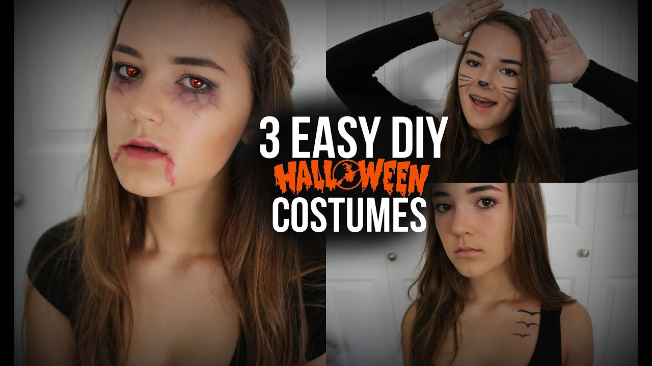 Best ideas about DIY Halloween Costumes Youtube
. Save or Pin 3 Easy DIY Halloween Costumes Cat Vampire & Tris Prior Now.