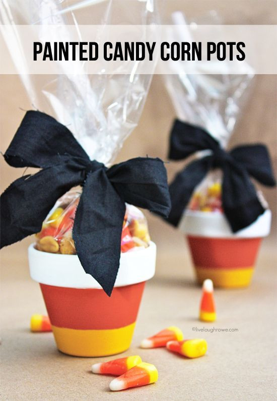 Best ideas about DIY Halloween Gifts
. Save or Pin Fabulous and Easy Painted Candy Corn Pots Great for treat Now.