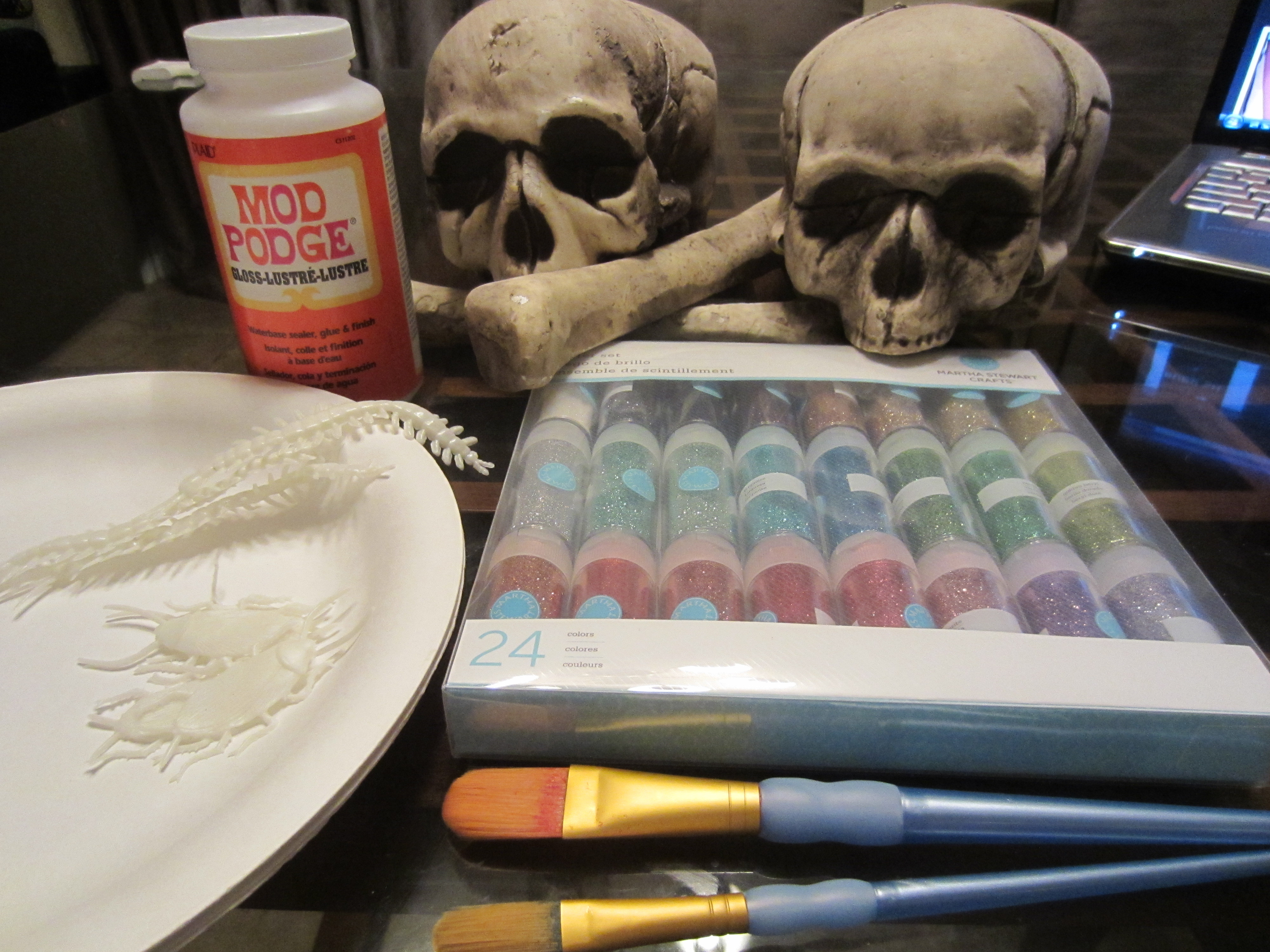 Best ideas about DIY Halloween Props
. Save or Pin Halloween Glittered Skulls DIY Inspired Now.