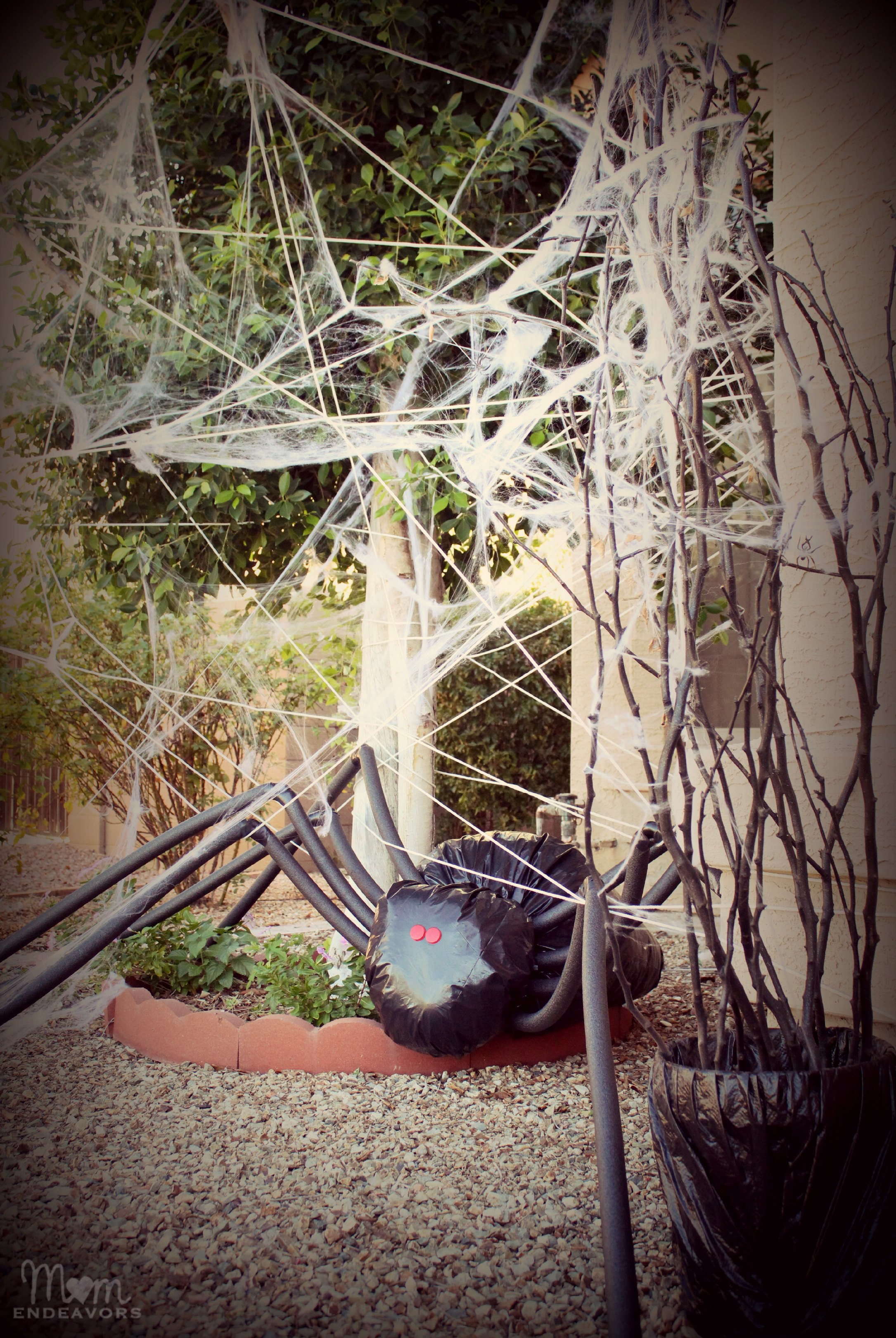 Best ideas about DIY Halloween Yard Decorations
. Save or Pin DIY Halloween Yard Decor Giant Spider in Spiderweb Now.