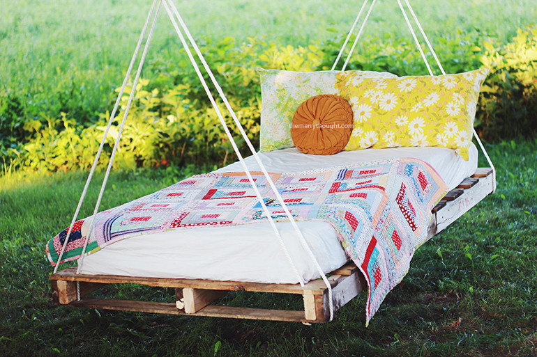 Best ideas about DIY Hammock Bed
. Save or Pin DIY Pallet Swing Bed The Merrythought Now.