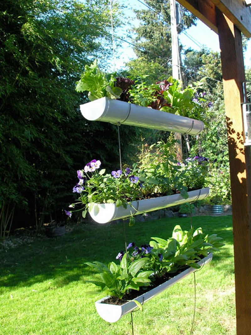 Best ideas about DIY Hanging Garden
. Save or Pin DIY Hanging Gutter Garden Now.