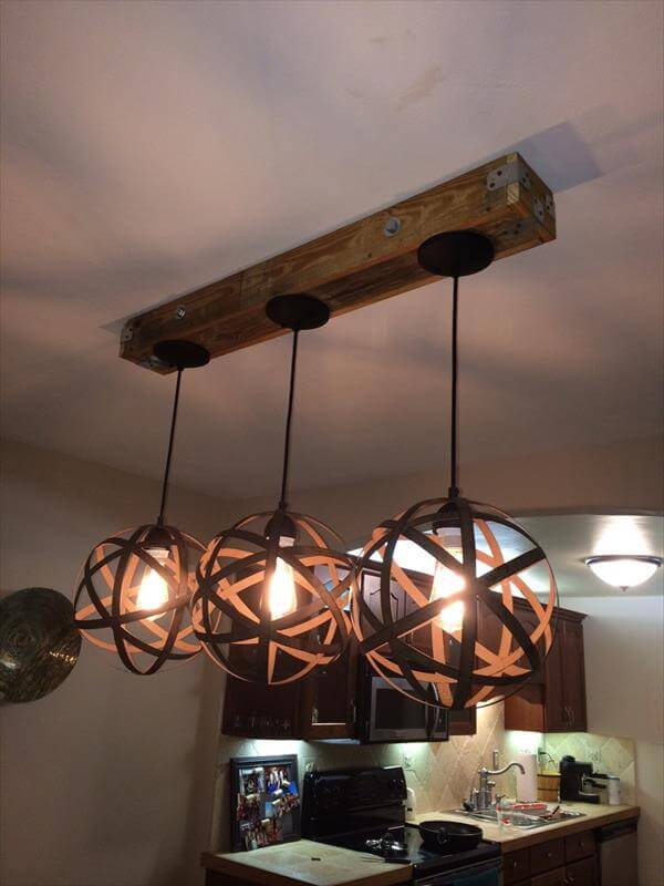 Best ideas about DIY Hanging Light Fixture
. Save or Pin DIY Pallet and Mason Jar Light Fixture Now.