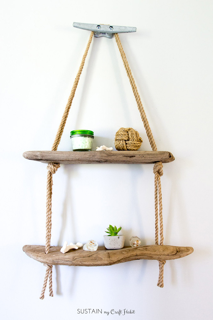 Best ideas about DIY Hanging Shelves
. Save or Pin A Simple Rustic DIY Shelf with Driftwood – Sustain My Now.
