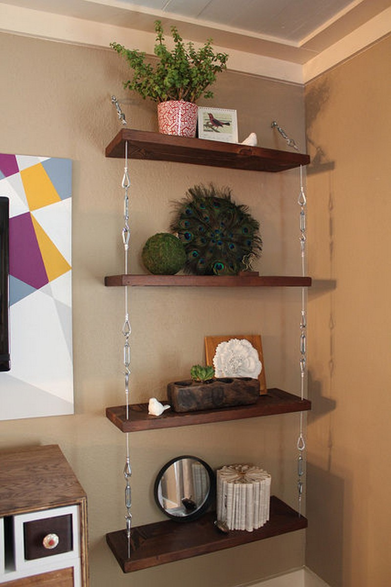 Best ideas about DIY Hanging Shelves
. Save or Pin How to build a space saving hanging shelf – The Owner Now.
