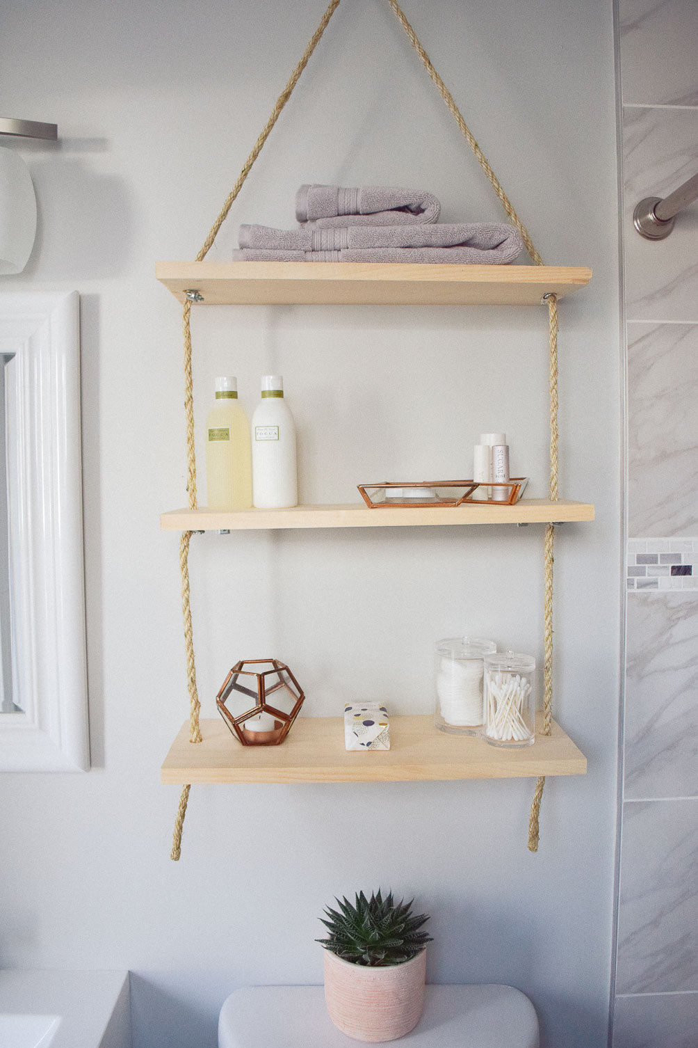 Best ideas about DIY Hanging Shelves
. Save or Pin diy hanging shelves e Brass Fox Now.