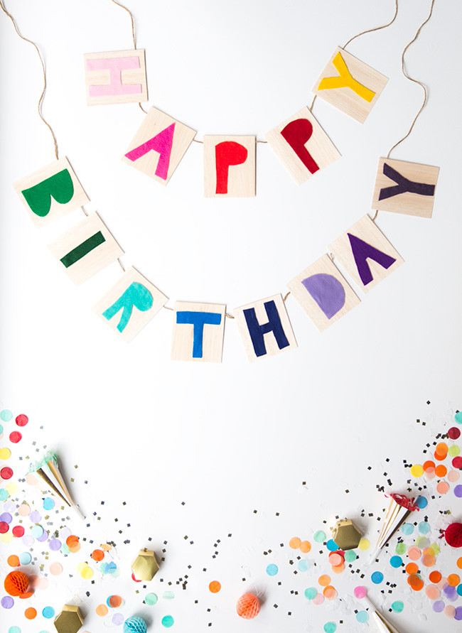 Best ideas about DIY Happy Birthday Banner
. Save or Pin DIY Balsa Wood Happy Birthday Banner Say Yes Now.