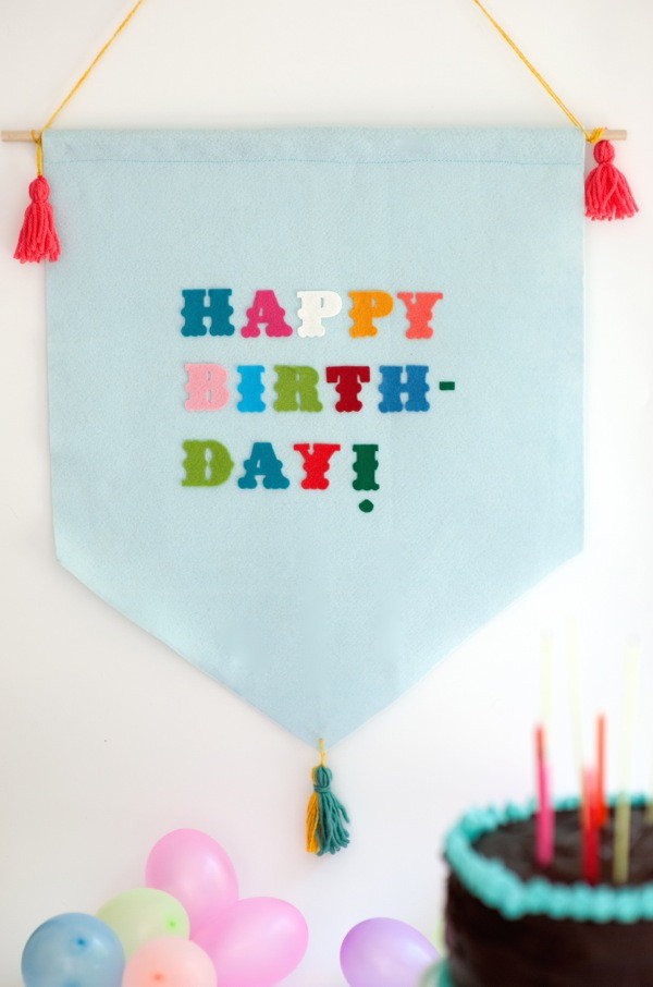 Best ideas about DIY Happy Birthday Banner
. Save or Pin Felt Birthday Banner DIY Now.