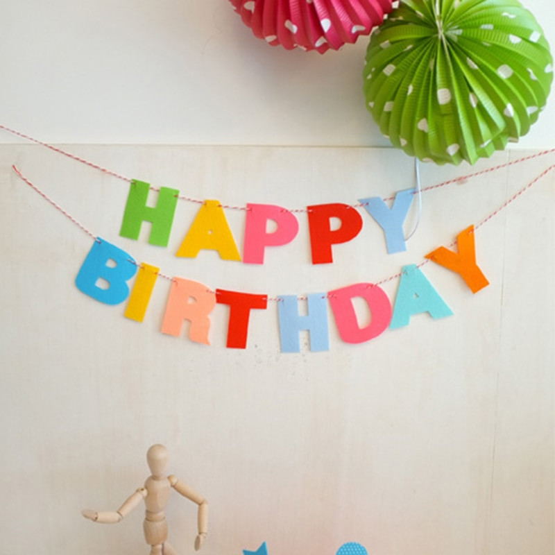 Best ideas about DIY Happy Birthday Banner
. Save or Pin DIY Colorful Birthdays Party Supplies Decoration Happy Now.