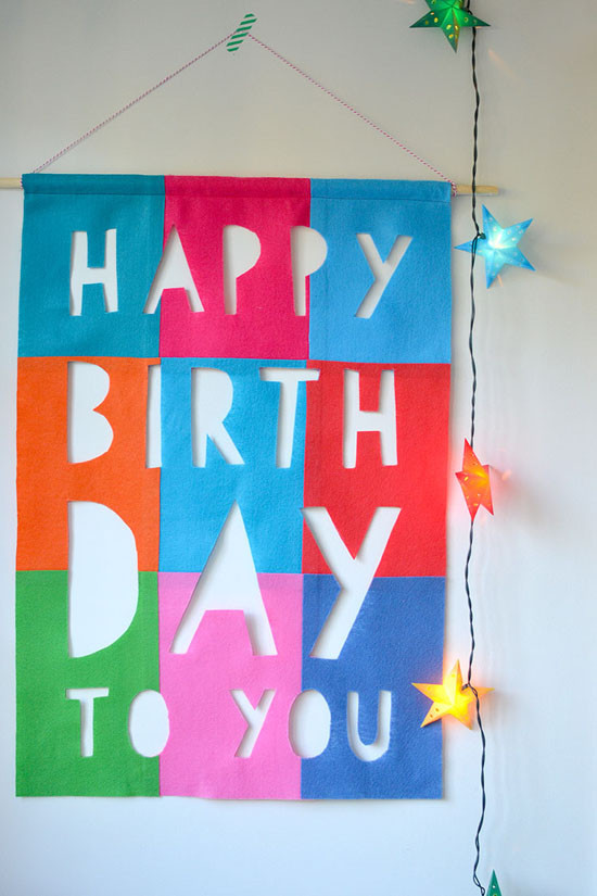 Best ideas about DIY Happy Birthday Banner
. Save or Pin DIY Felt Birthday Banner – No Sew Colorful Craft – Party Now.