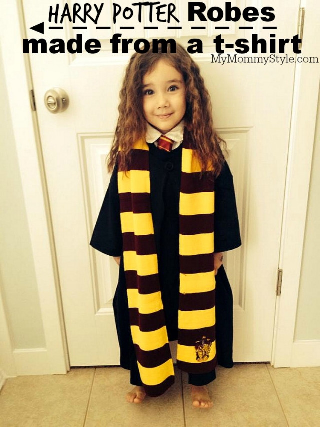 Best ideas about DIY Harry Potter Robe
. Save or Pin Harry Potter Robes DIY Made out of a T Shirt My Mommy Style Now.
