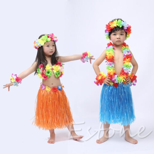 Best ideas about DIY Hawaiian Costume
. Save or Pin Kids Flower Grass Skirt Party Dress Hawaiian Hula Beach Now.