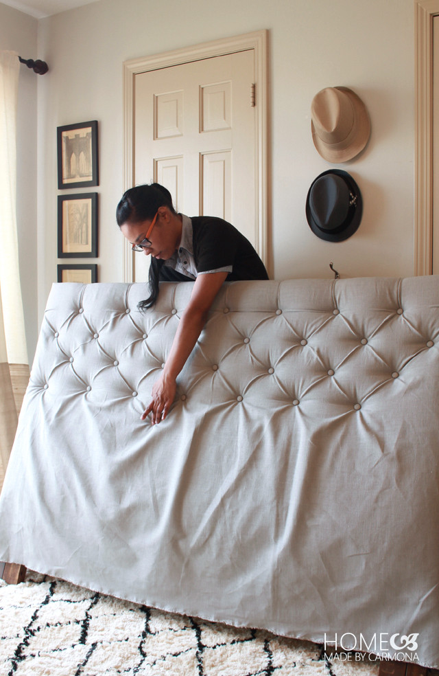 Best ideas about DIY Head Board
. Save or Pin How To Make A Diamond Tufted Headboard Now.