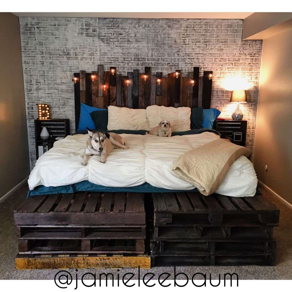 Best ideas about DIY Headboard Ideas For King Beds
. Save or Pin King Size Pallet Bed and Headboard DIY Rustic Industrial Now.