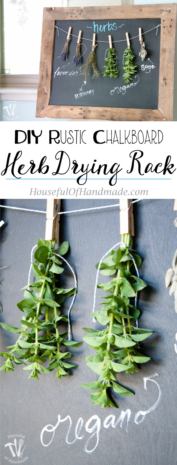 Best ideas about DIY Herb Drying Rack
. Save or Pin DIY Rustic Chalkboard Herb Drying Rack a Houseful of Now.