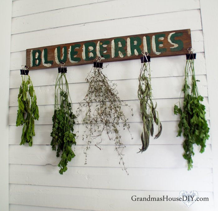 Best ideas about DIY Herb Drying Rack
. Save or Pin Herb drying rack utilizing an old sign and office binder clips Now.