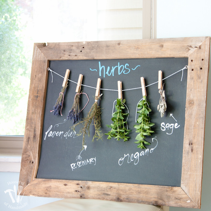 Best ideas about DIY Herb Drying Rack
. Save or Pin DIY Rustic Chalkboard Herb Drying Rack a Houseful of Now.