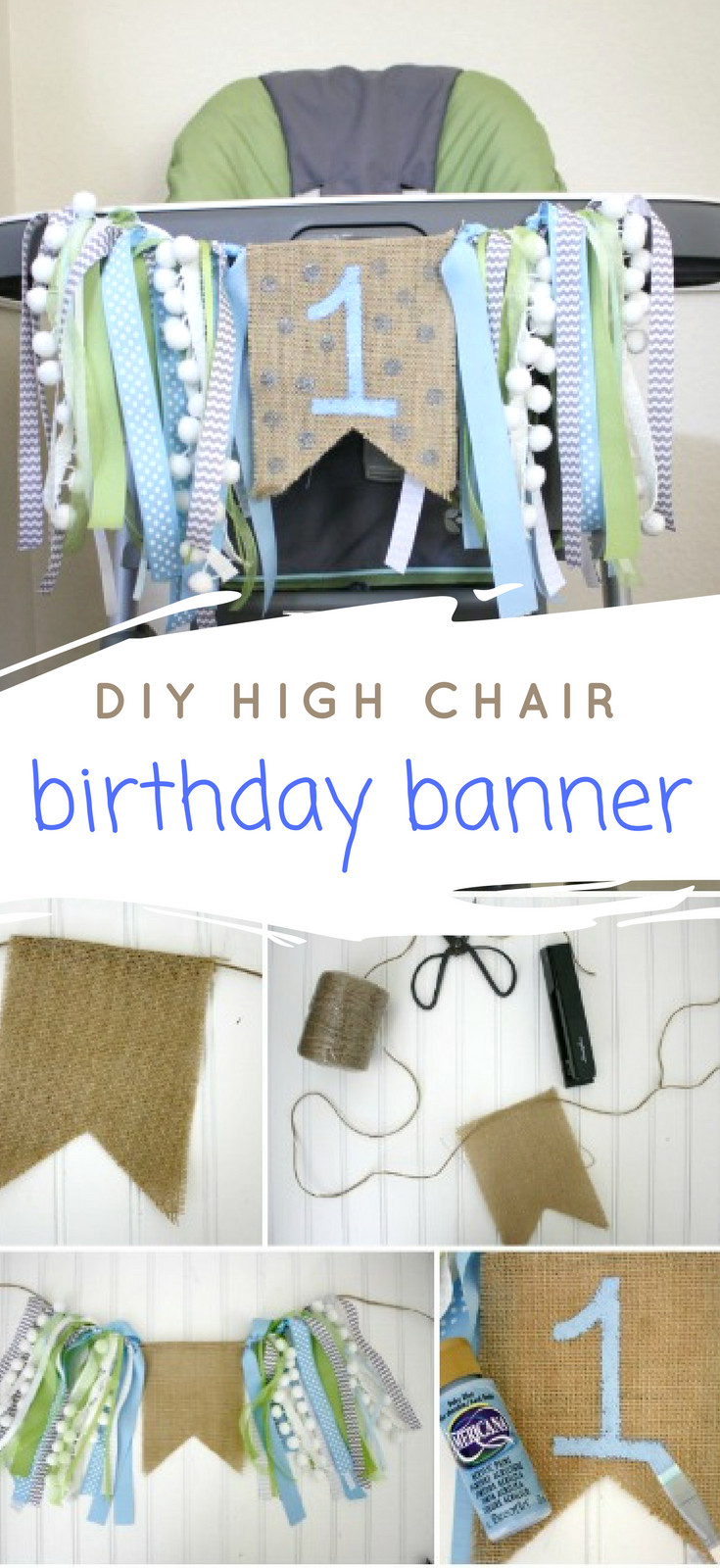 Best ideas about DIY High Chair Banner
. Save or Pin DIY Birthday Highchair Banner Life Anchored Now.