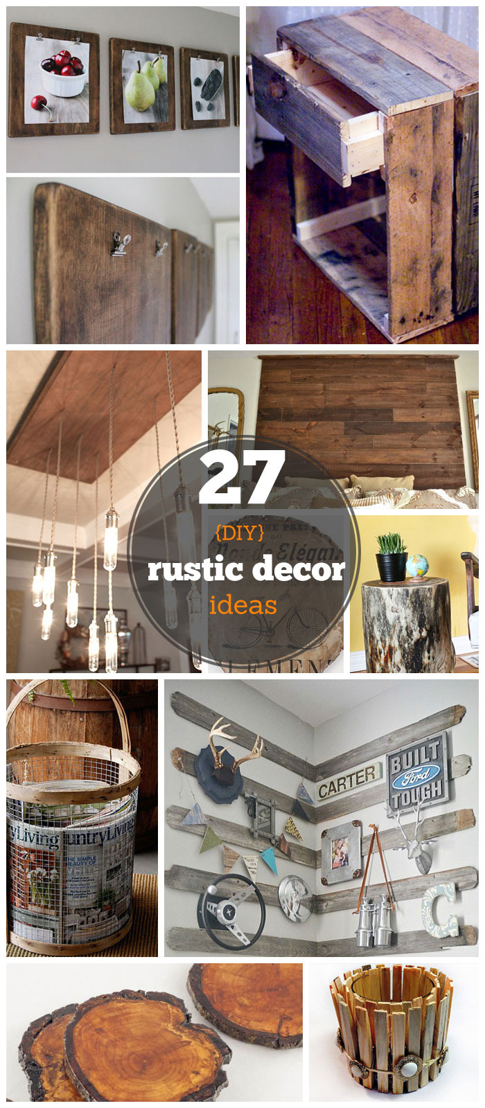 Best ideas about DIY Home Decor Ideas
. Save or Pin 27 DIY Rustic Decor Ideas for the Home Now.