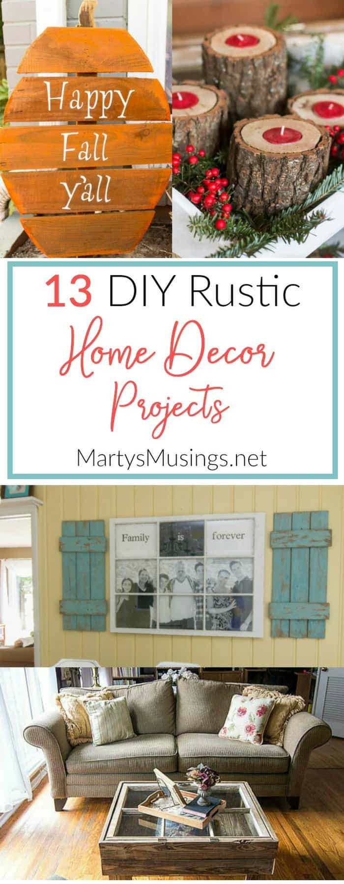 Best ideas about DIY Home Decor
. Save or Pin 13 DIY Rustic Home Decor Projects Now.