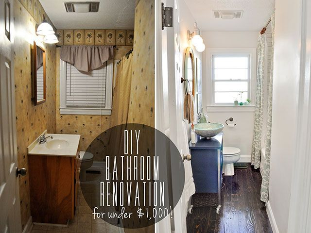 Best ideas about DIY Home Renovations
. Save or Pin before & after DIY bathroom renovation under $1 000 Now.