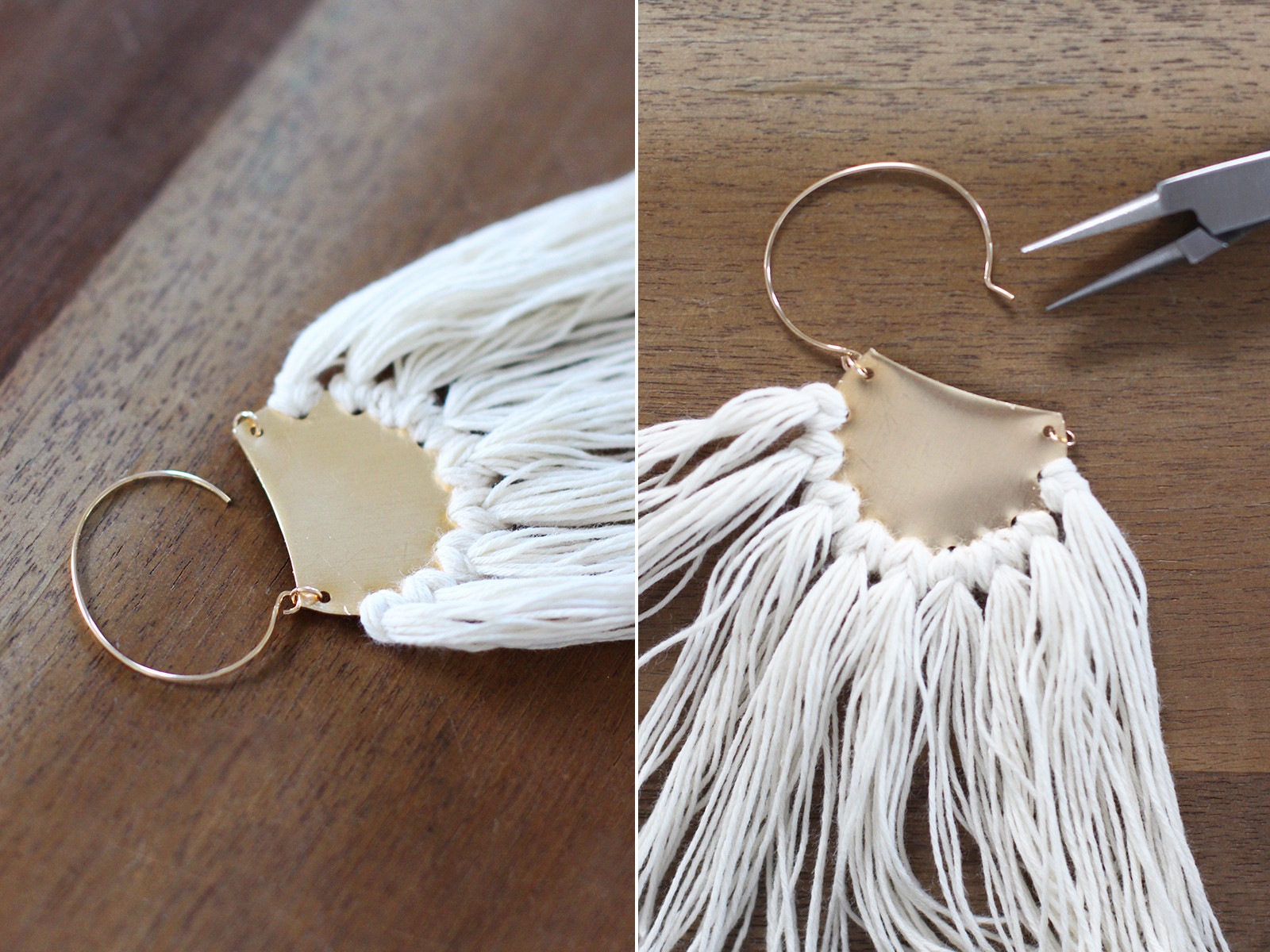Best ideas about DIY Hoop Earrings
. Save or Pin DIY Brass Fringe Earrings – Honestly WTF Now.