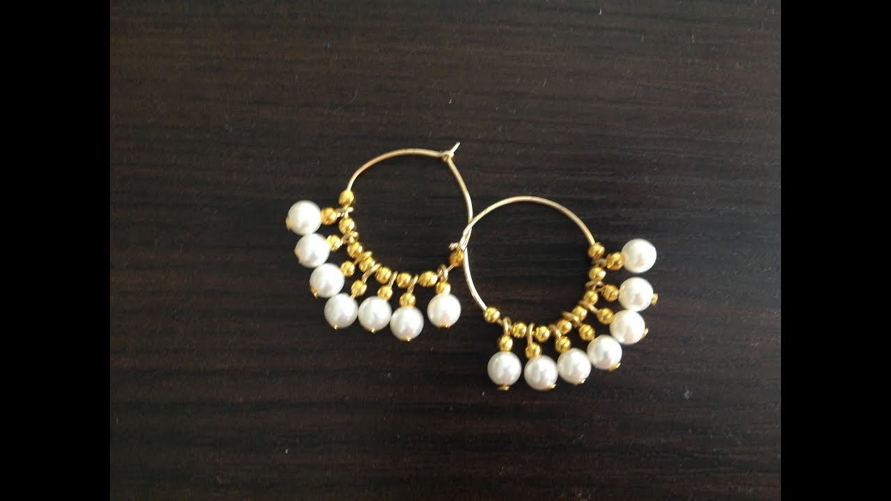 Best ideas about DIY Hoop Earrings
. Save or Pin DIY Gold beaded hoop earrings using pearls II DIY Earrings Now.