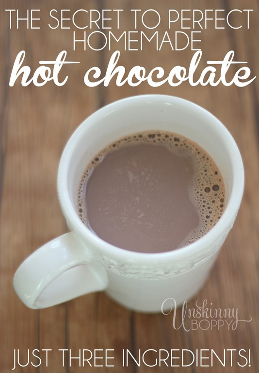 Best ideas about DIY Hot Chocolate
. Save or Pin The secret to perfect homemade hot chocolate Unskinny Boppy Now.