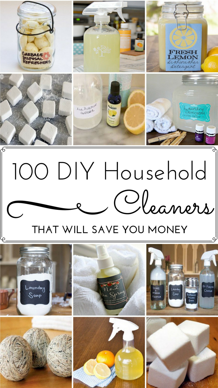 Best ideas about DIY Household Cleaners
. Save or Pin 100 DIY Household Cleaner Recipes That Will Save You Money Now.