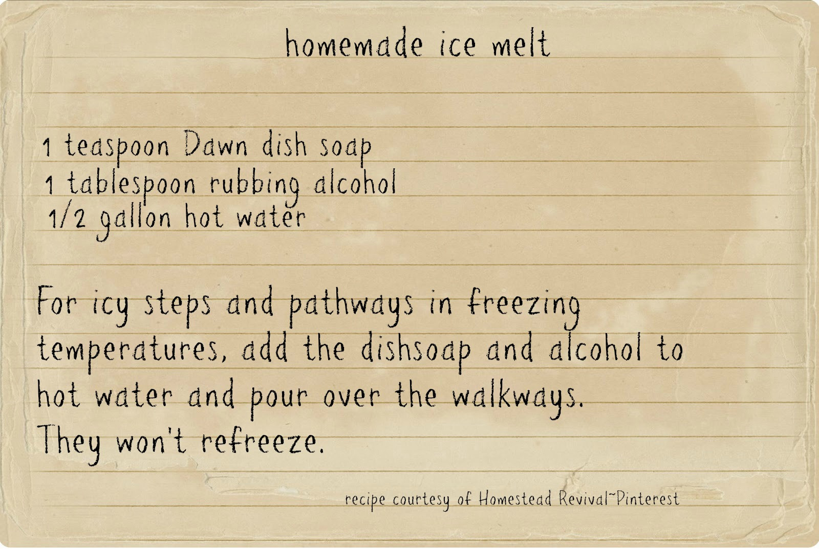 Best ideas about DIY Ice Melt
. Save or Pin When Paths are Treacherous Tinkerhouse Trading pany Now.