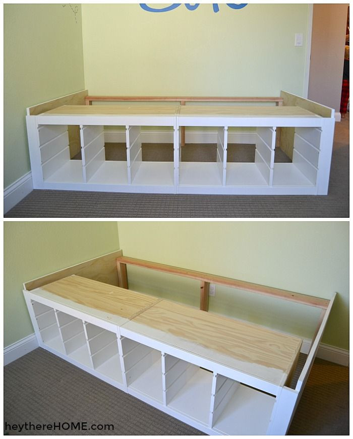 Best ideas about DIY Ikea Bed
. Save or Pin DIY Twin Platform Bed With Storage IKEA Hack Now.