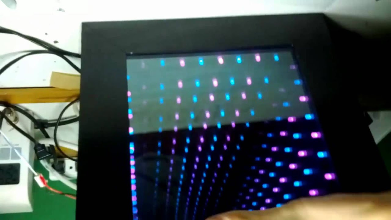 Best ideas about DIY Infinity Mirror
. Save or Pin 10" x 10" DIY LED Infinity Mirror Cyan and Purple Now.