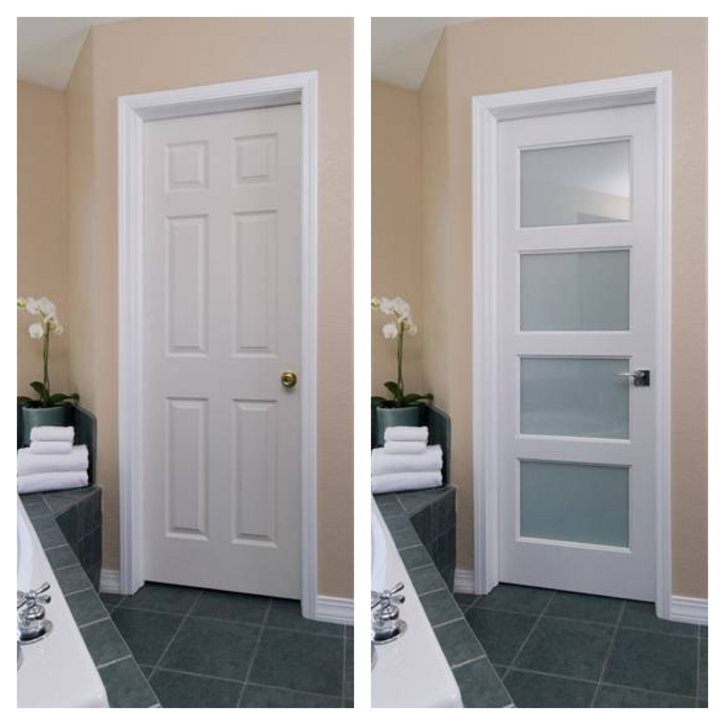 Best ideas about DIY Interior Doors
. Save or Pin Before Traditional Hollow core door After Modern Solid Now.