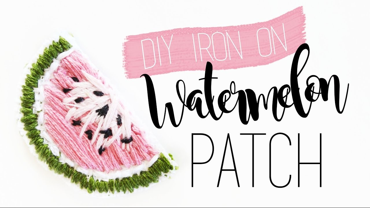 Best ideas about DIY Iron On Patches
. Save or Pin DIY Iron WATERMELON Patch Easy Embroidery Veronica Marie Now.