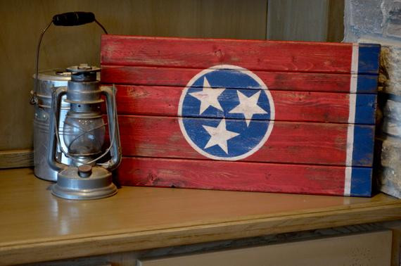 Best ideas about DIY Jackson Tn
. Save or Pin Tennessee State Flag Sign Tennessee Tri star Flag Wooden Now.