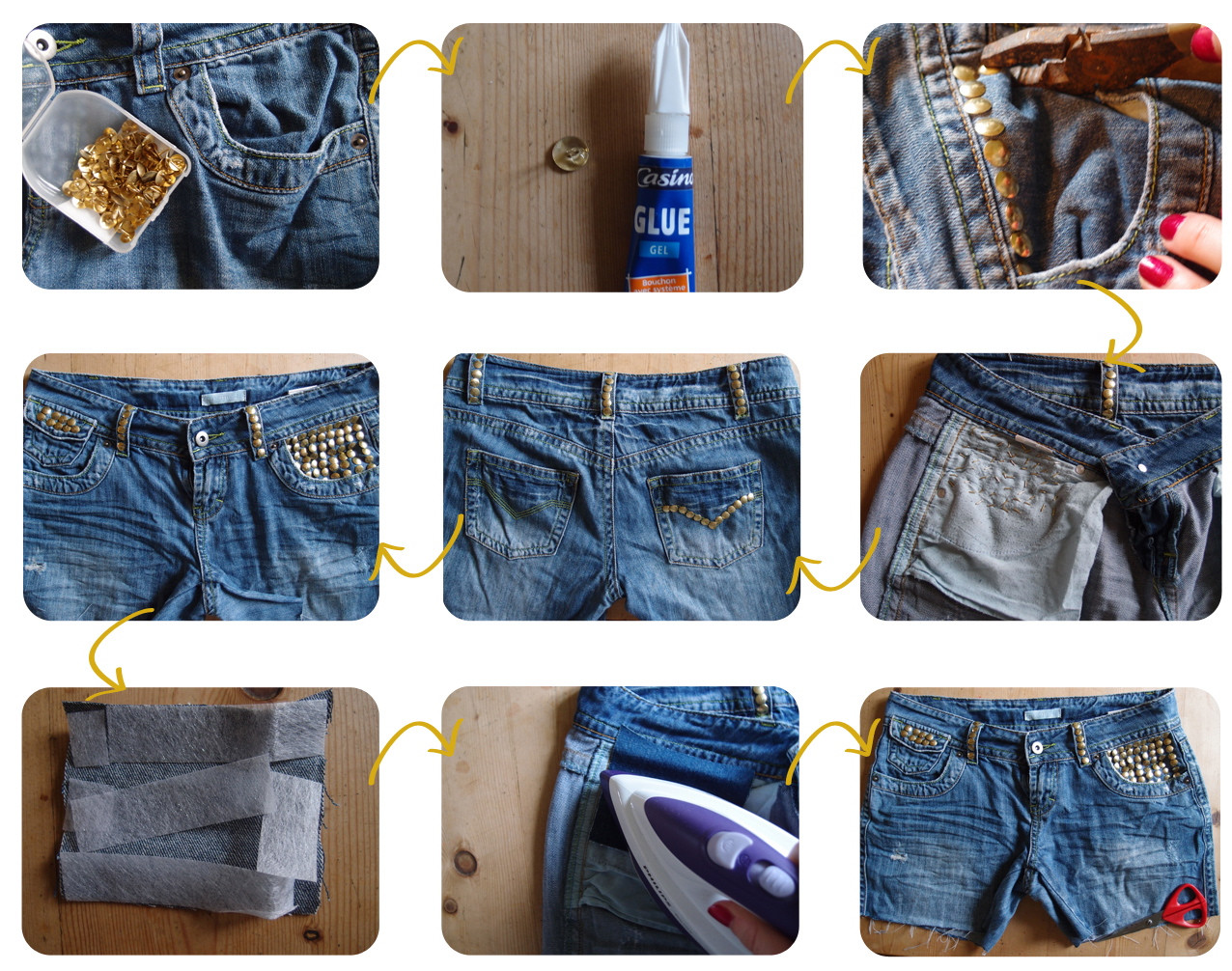 Best ideas about DIY Jean Shorts
. Save or Pin DIY Studded Denim Shorts Now.